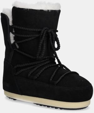 Semišové snehule Moon Boot MB EVX BOOT SUEDE / SHEARLING čierna farba, 80D1470050 N001