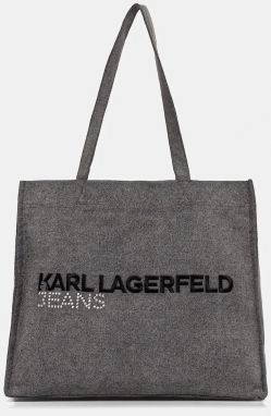 Džínsová taška Karl Lagerfeld Jeans šedá farba, A4W50040