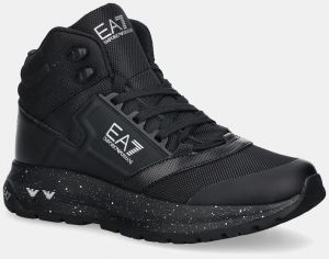 Členkové topánky EA7 Emporio Armani čierna farba, AF18615.7X000340