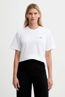 Bavlnené tričko MM6 Maison Margiela dámske, biela farba, S62GD0210.M20115.100