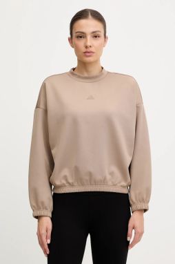 Mikina na jogu adidas Performance Motion béžová farba, jednofarebná, JM4490