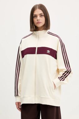 Mikina adidas Originals 3-Stripes béžová farba, vzorovaná, KA7751