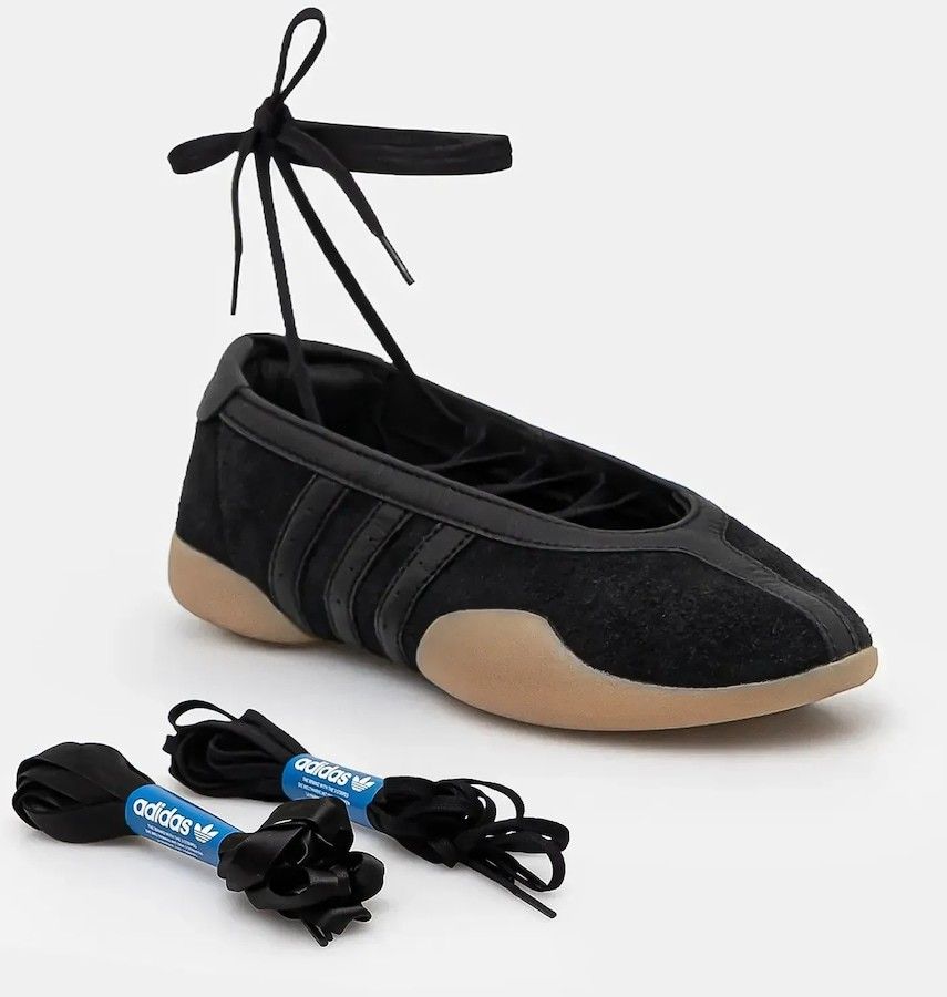 Semišové baleríny adidas Originals Taekwondo Mei Ballet W čierna farba, JQ0669