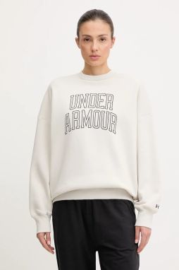 Mikina Under Armour Rival béžová farba, s potlačou, 6007880