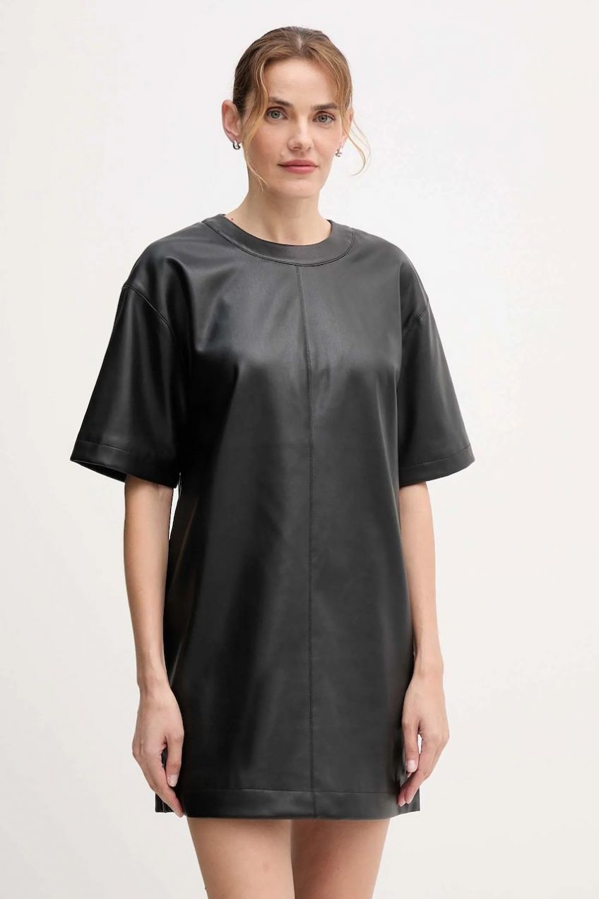 Šaty Calvin Klein Jeans čierna farba, mini, rovný strih, LV044D058G
