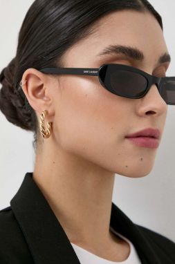 Slnečné okuliare Saint Laurent SHADE dámske, čierna farba, SL 557 SHADE,SHADE