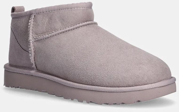 Semišové snehule UGG Classic Ultra Mini fialová farba, 1116109-PSK