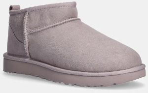Semišové snehule UGG Classic Ultra Mini fialová farba, 1116109-PSK