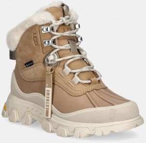 Kožené snehule UGG Adirondack Meridian Hiker hnedá farba, 1169032-SAN