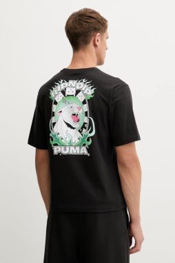Bavlnené tričko Puma PUMA x RIPNDIP pánske, čierna farba, s potlačou, 632413