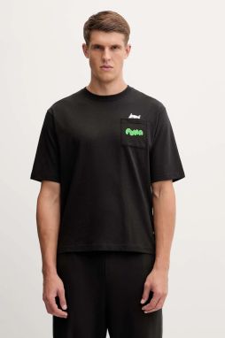 Bavlnené tričko Puma PUMA x RIPNDIP pánske, čierna farba, s potlačou, 633779