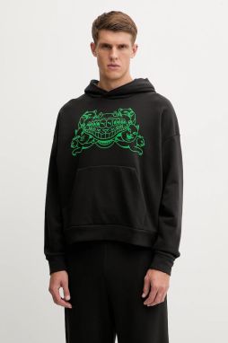 Bavlnená mikina Puma PUMA x RIPNDIP čierna farba, s kapucňou, s nášivkou, 632414