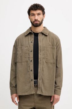 Menčestrová košeľa Armani Exchange zelená farba, regular, s klasickým golierom, XM001588 AF18825