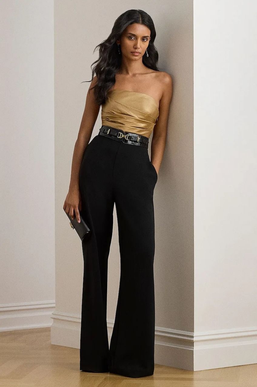 Overal Lauren Ralph Lauren čierna farba, s holým chrbtom, 253979954