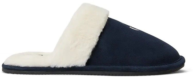 Semišové papuče Polo Ralph Lauren Kelcie tmavomodrá farba, 842P03595002
