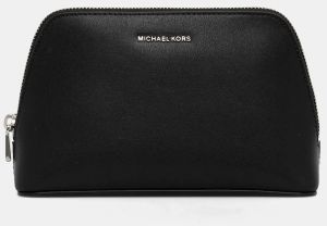 Kožená kozmetická taška MICHAEL Michael Kors čierna farba, 32F5SJ6T2T