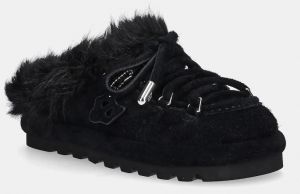 Semišové papuče Naked Wolfe Harlow čierna farba, Harlow Black Suede
