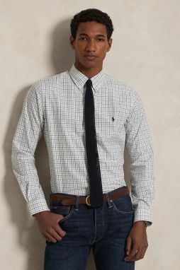 Košeľa Polo Ralph Lauren béžová farba, regular, s golierom button-down, 710968937