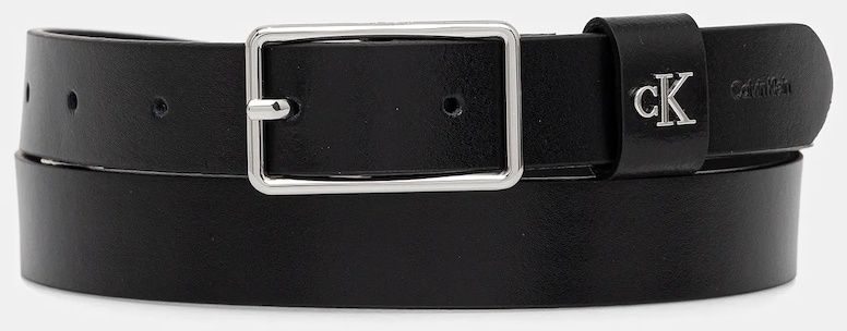 Kožený opasok Calvin Klein čierna farba, LV04F7050G