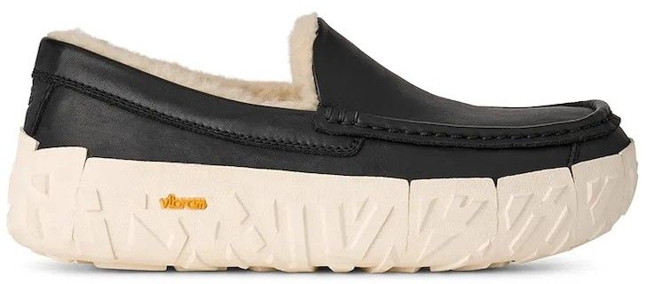 Kožené mokasíny UGG Ascot Wrap Tech Noir čierna farba, 1171791.BKJ