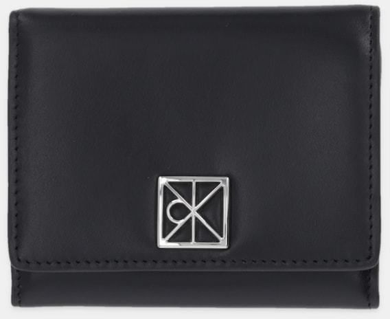 Kožená peňaženka Calvin Klein čierna farba, LV04F1082G