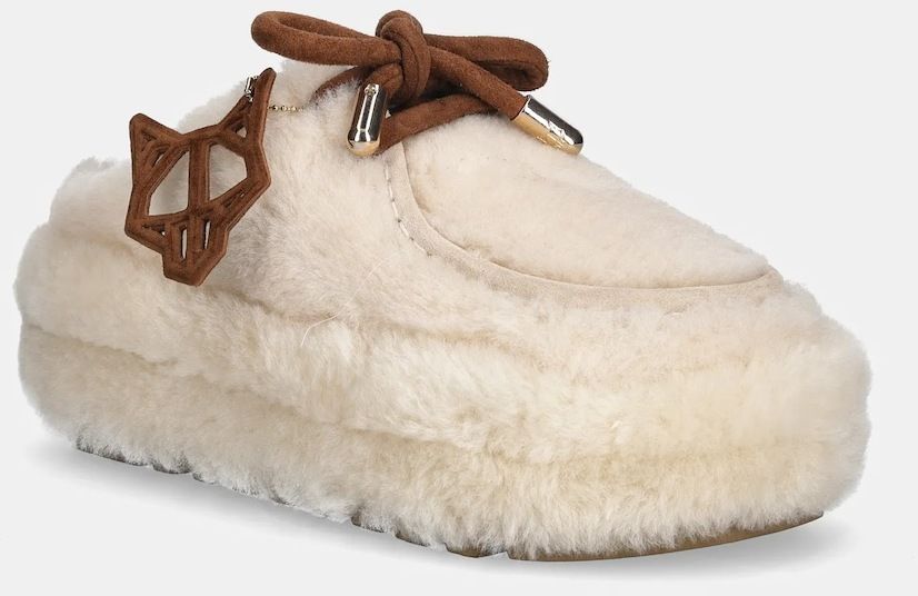 Papuče Naked Wolfe Blizzard béžová farba, Blizzard Sand Suede/Shearling