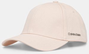 Bavlnená šiltovka Calvin Klein ružová farba, jednofarebná, K60K612910