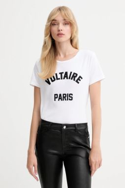 Bavlnené tričko ZADIG&VOLTAIRE dámske, biela farba, JWTS02837
