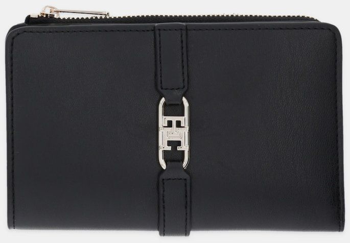 Peňaženka Tommy Hilfiger dámska, čierna farba, AW0AW17752