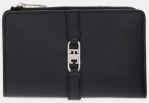 Peňaženka Tommy Hilfiger dámska, čierna farba, AW0AW17752