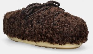 Šľapky Moon Boot MB EVX MULE CURLY hnedá farba, 80D1470080 M010