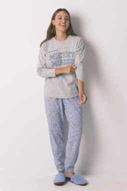 Bavlnené pyžamo women'secret šedá farba, bavlnené, 3132123