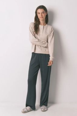 Bavlnené pyžamo women'secret béžová farba, bavlnené, 3132128