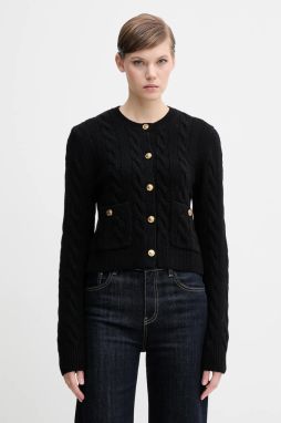 Vlnený kardigán Polo Ralph Lauren čierna farba, 211978312
