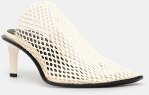 Šlapky Kenzo Mule béžová farba, na vysokom podpätku, FF52MU140L64.02