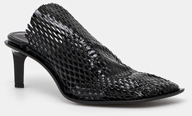 Šľapky Kenzo Mule čierna farba, na vysokom podpätku, FF52MU140L64.99