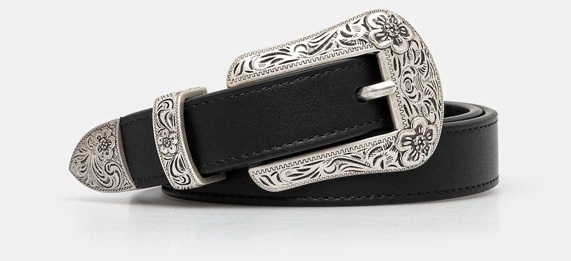 Kožený opasok Kenzo 20 mm Western Belt dámsky, čierna farba, FE68CE042L25.99