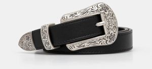 Kožený opasok Kenzo 20 mm Western Belt dámsky, čierna farba, FE68CE042L25.99