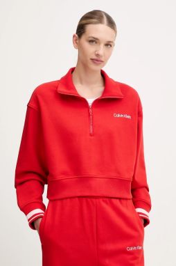 Mikina Calvin Klein Performance červená farba, jednofarebná, LVGWF5W310