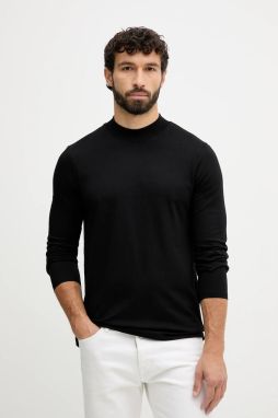 Bavlnené tričko s dlhým rukávom Armani Exchange čierna farba, jednofarebná, XM001427 AF10362