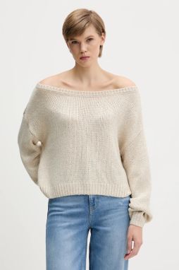 Sveter Hollister Co. béžová farba, KI350-5072