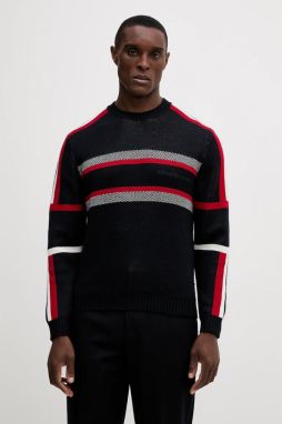 Sveter s prímesou vlny Armani Exchange tmavomodrá farba, XM001341 AF13776