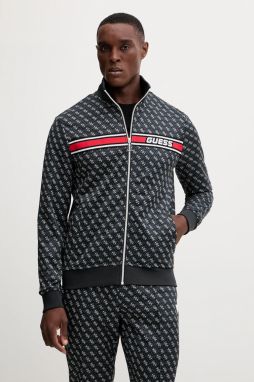 Mikina Guess KORBIN čierna farba, vzorovaná, Z2BQ06 K7122
