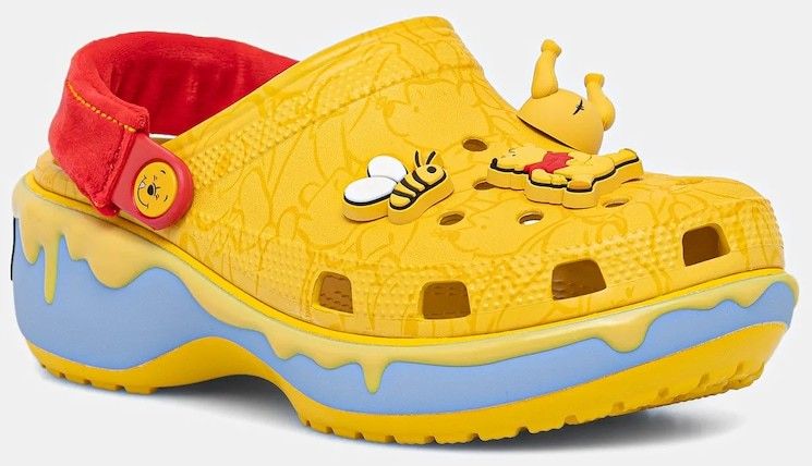 Šľapky Crocs Classic Winnie The Pooh Clog žltá farba, na platforme, 211092