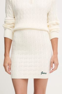 Sukňa Guess LAVINIA béžová farba, mini, puzdrová, V5BD03 Z0572