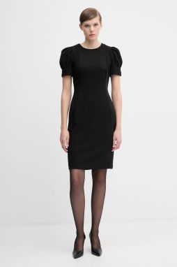 Šaty Dkny čierna farba, mini, priliehavé, DD5I197A