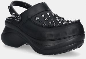 Šľapky Crocs Bae Studded Clog čierna farba, na platforme, 211626