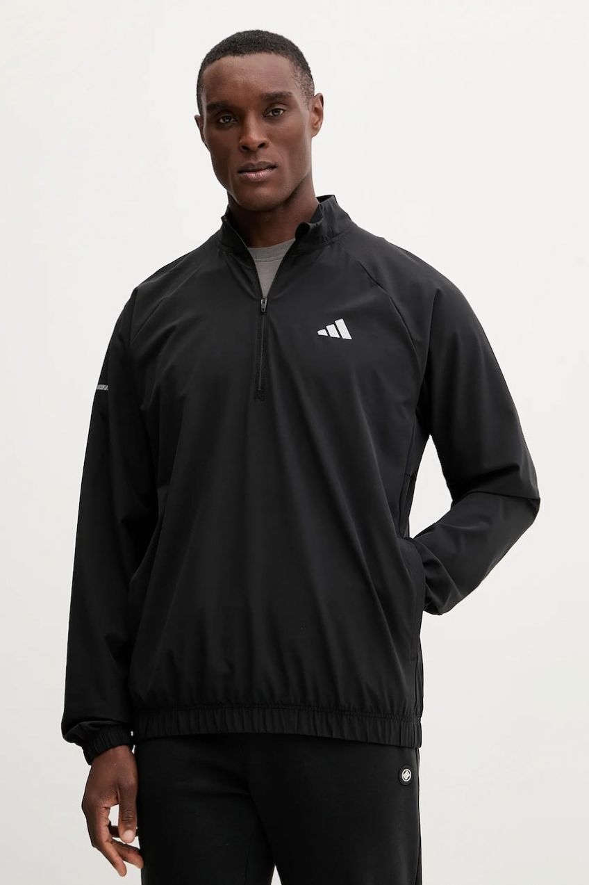 Tréningová mikina adidas Performance Training Essentials čierna farba, s potlačou, JM5440