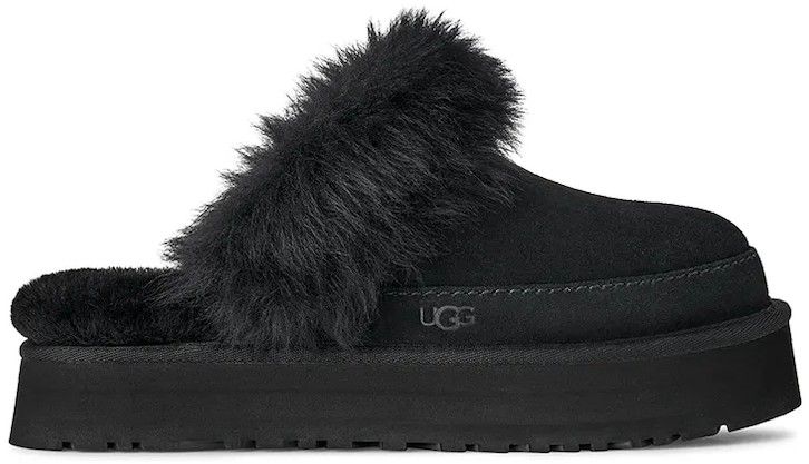 Semišové papuče UGG Disquette Chalet čierna farba, 1173930.BLK