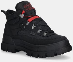 Členkové topánky Buffalo Aspha Com Mid Hike Bs čierna farba, 1430034-BLK